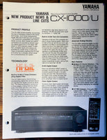 Yamaha CX-1000 CX-1000U Preamplifier Dealer Brochure 3pg  *Original*