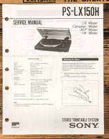 Sony PS-LX150H Record Player / Turntable  Service Manual *Original*