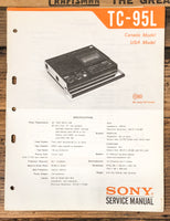 Sony TC-95 L TC-95L Cassette  Service Manual *Original*
