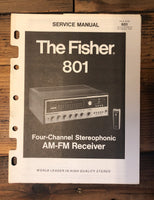 Fisher Model 801 Receiver  Service Manual *Original*