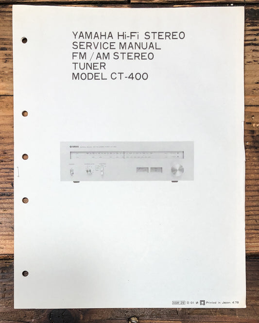 Yamaha CT-400 Tuner Service Manual *Original*
