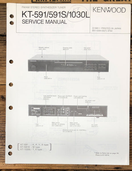 Kenwood KT-591 KT-591S KT-1030L Tuner  Service Manual *Original*