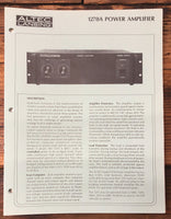 Altec Model 1270A Amplifier  Service Manual *Original*