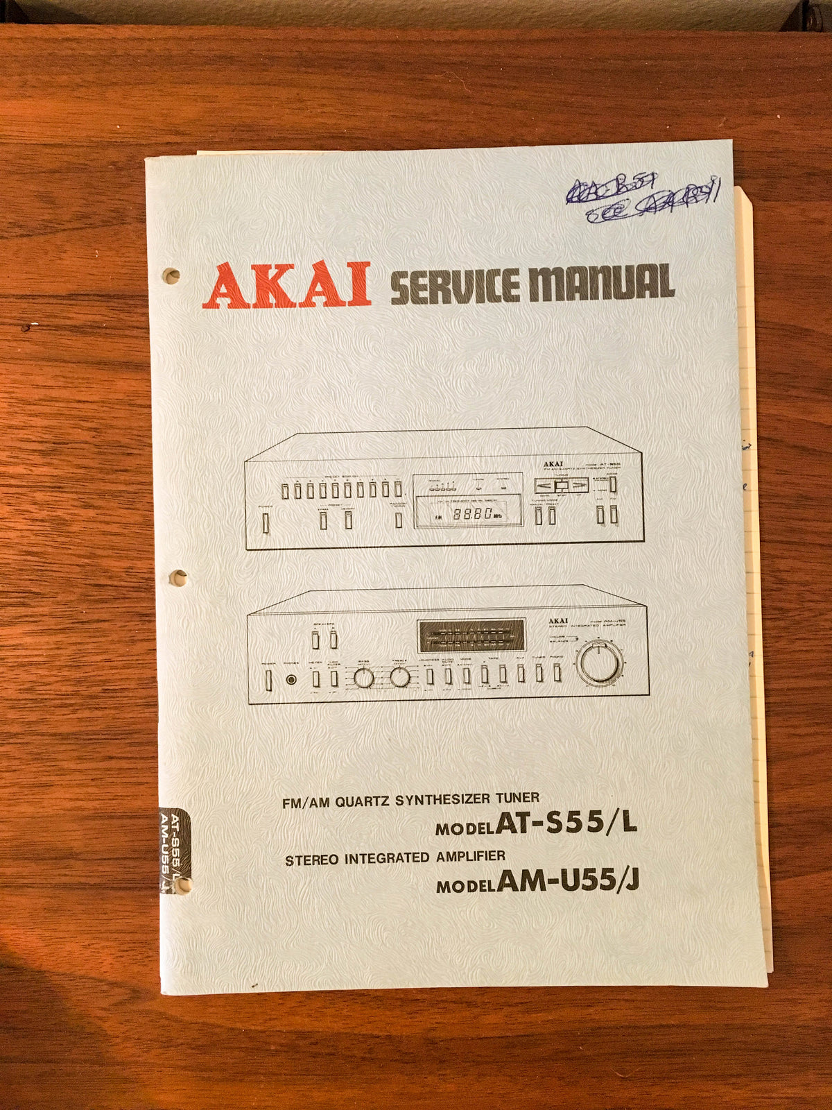 Akai AT-S55 AM-U55 Tuner Amplifier Service Manual *Original*