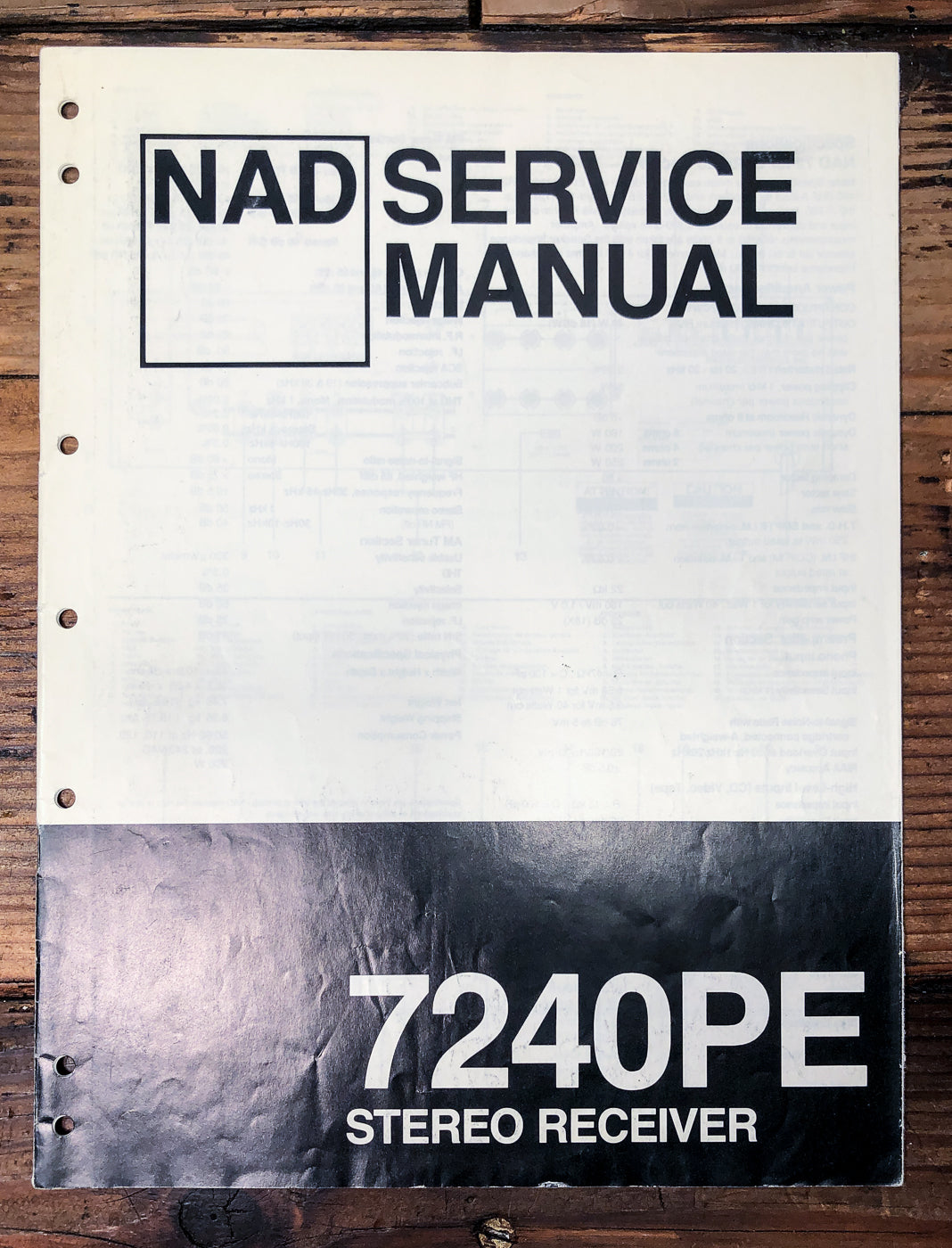 NAD Model 7240PE Receiver Service Manual *Original*