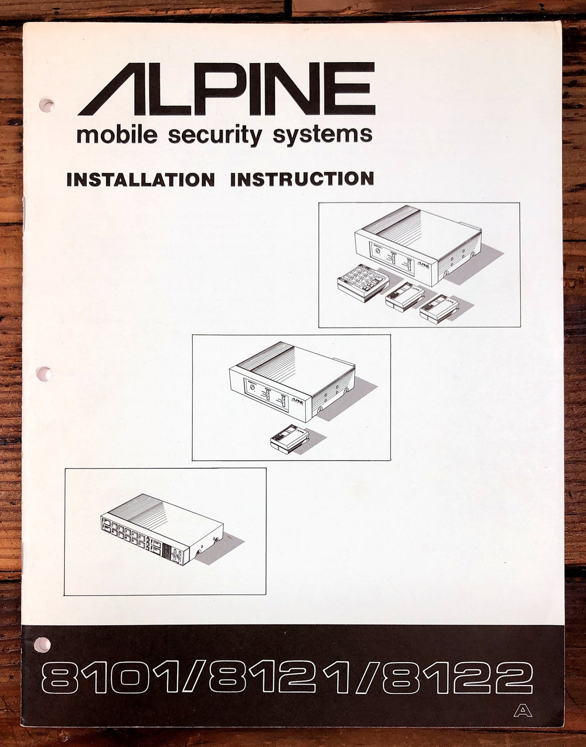 Alpine 8101 8121 8122 Mobile Security Systems Other *Original*