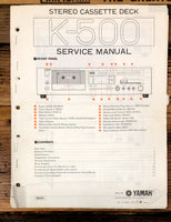Yamaha K-500 Cassette  Service Manual *Original*