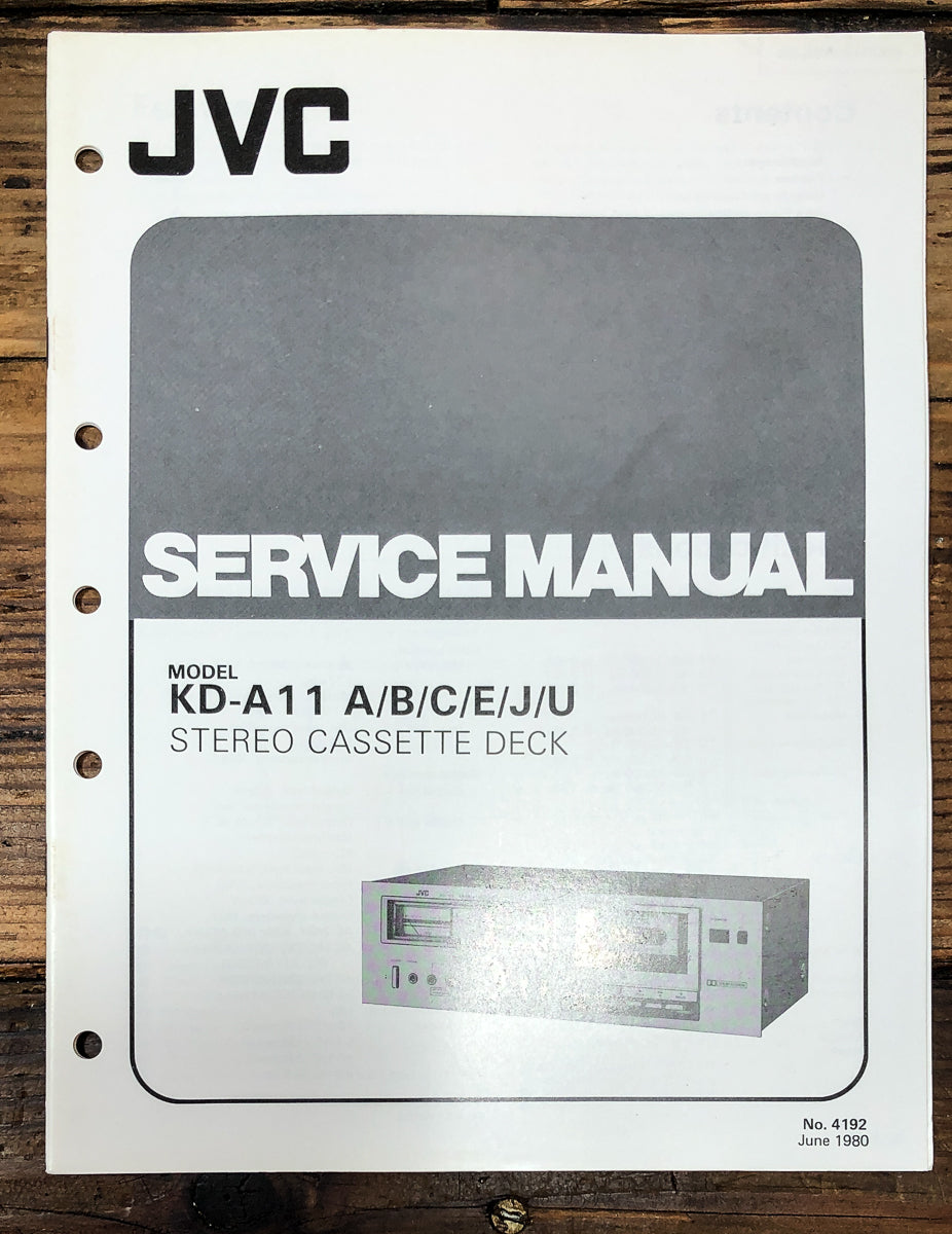 JVC KD-A11 Cassette Service Manual *Original*