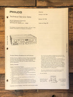 Philco Model M1766 Radio / Stereo  Service Manual *Original*