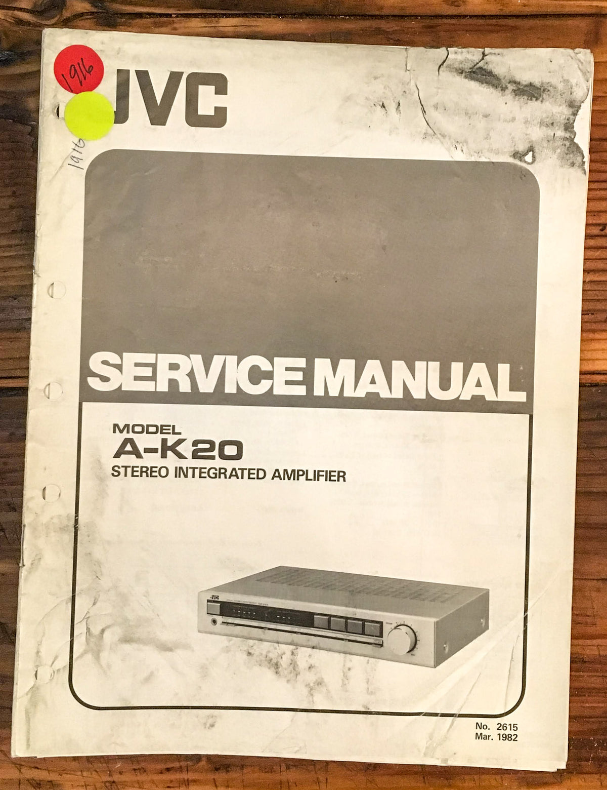 JVC A-K20 Amplifier  Service Manual *Original*