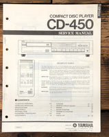 Yamaha CD-450 CD Player  Service Manual *Original*