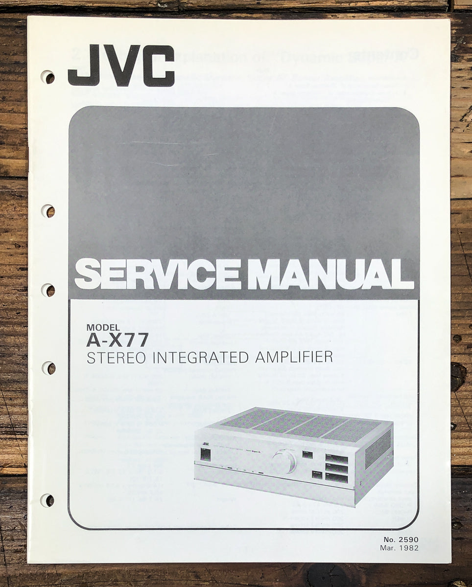 JVC A-X77 Amplifier Service Manual *Original*