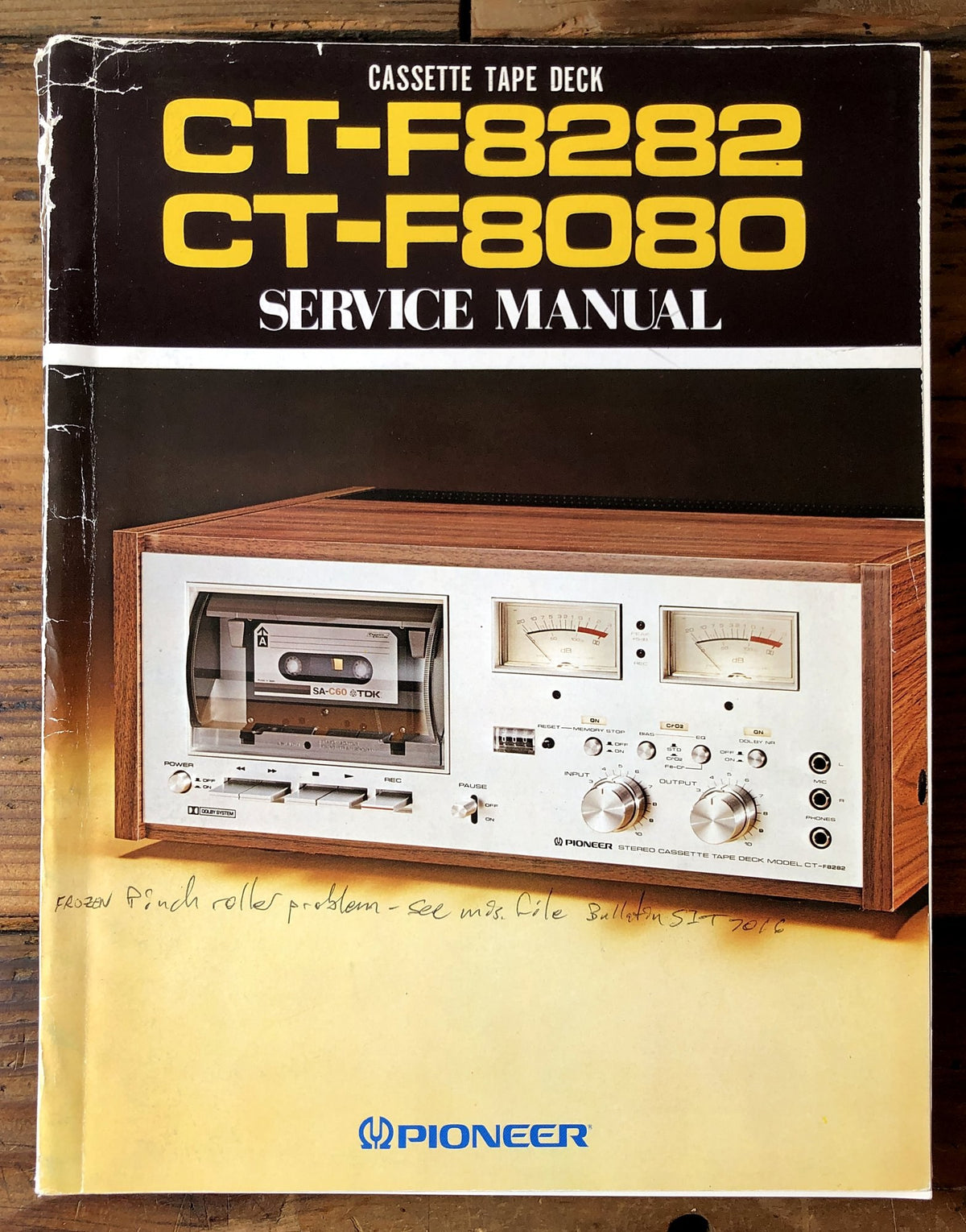 Pioneer CT-F8282 CT-F8080 Cassette Deck Service Manual *Original*