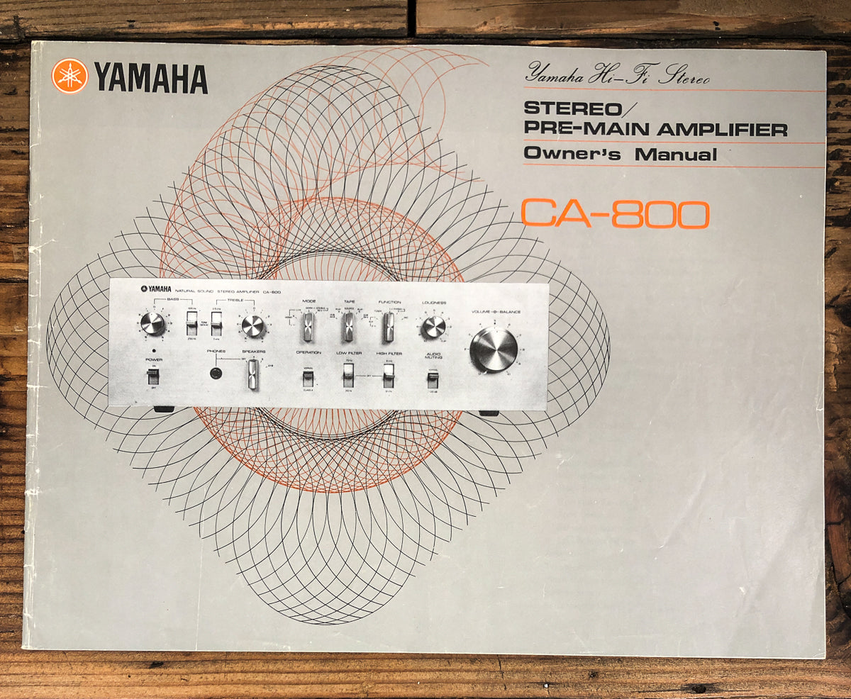 Yamaha CA-800 Amplifier Owners / User Manual *Original*