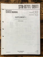 Sony STR-D711 STR-D911 Receiver Supp. Service Manual *Original*