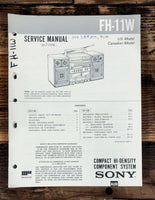 Sony FH-11W Stereo / Boombox  Service Manual *Original*