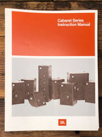 JBL Cabaret Series Speaker  Owner / User Manual *Original*