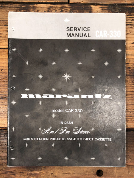 Marantz CAR-330 Car Radio  Service Manual *Original*