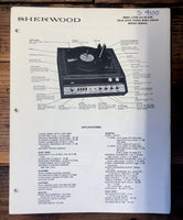 Sherwood S-4100 Stereo  Service Manual *Original*