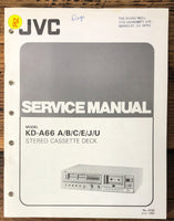 JVC KD-A66 Cassette  Service Manual *Original*