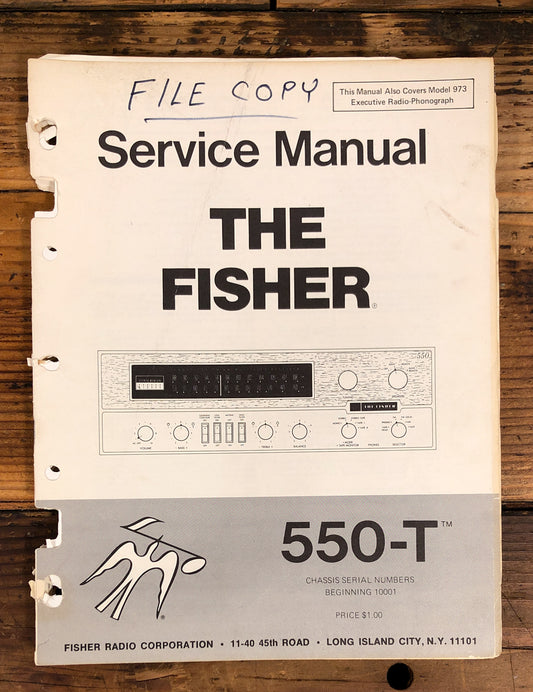 Fisher Model 550-T Receiver  Service Manual *Original*