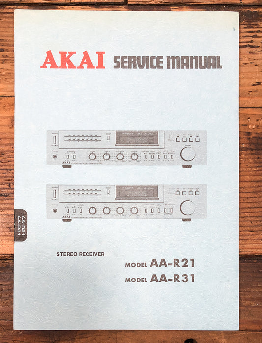 Akai AA-R21 AA-R31 Receiver Service Manual *Original*
