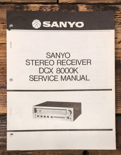 Sanyo DCX8000K DCX 8000K Receiver  Service Manual *Original*