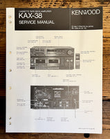 Kenwood KAX-38 Stereo  Service Manual *Original*