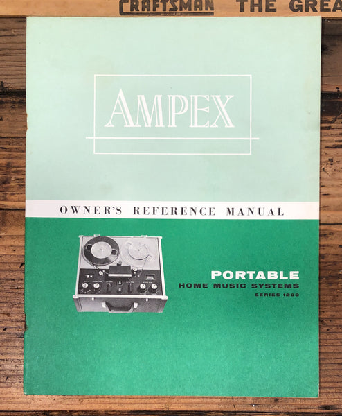 Ampex Model 1250 1260 1270 Reel to Reel Owners / User Manual *Original*