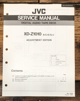 JVC XD-Z1010 DAT Deck Adjustment Manual *Original*