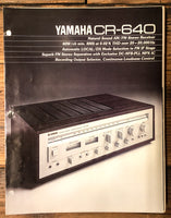 Yamaha CR-640 Receiver 3pg Dealer Brochure *Orig*