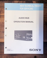 Sony Audio Bus  Technical Theory Service Manual *Original*