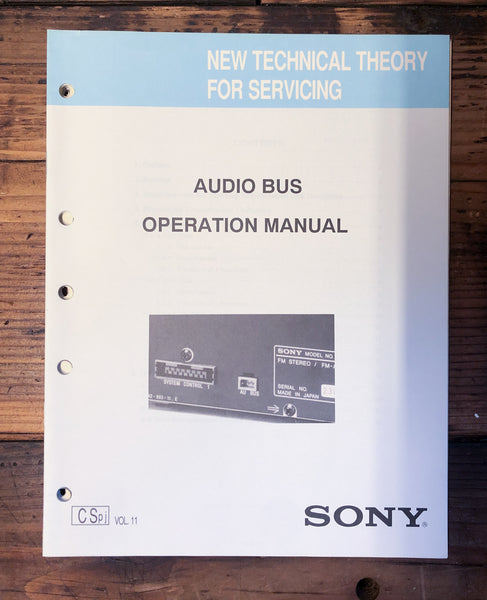 Sony Audio Bus  Technical Theory Service Manual *Original*