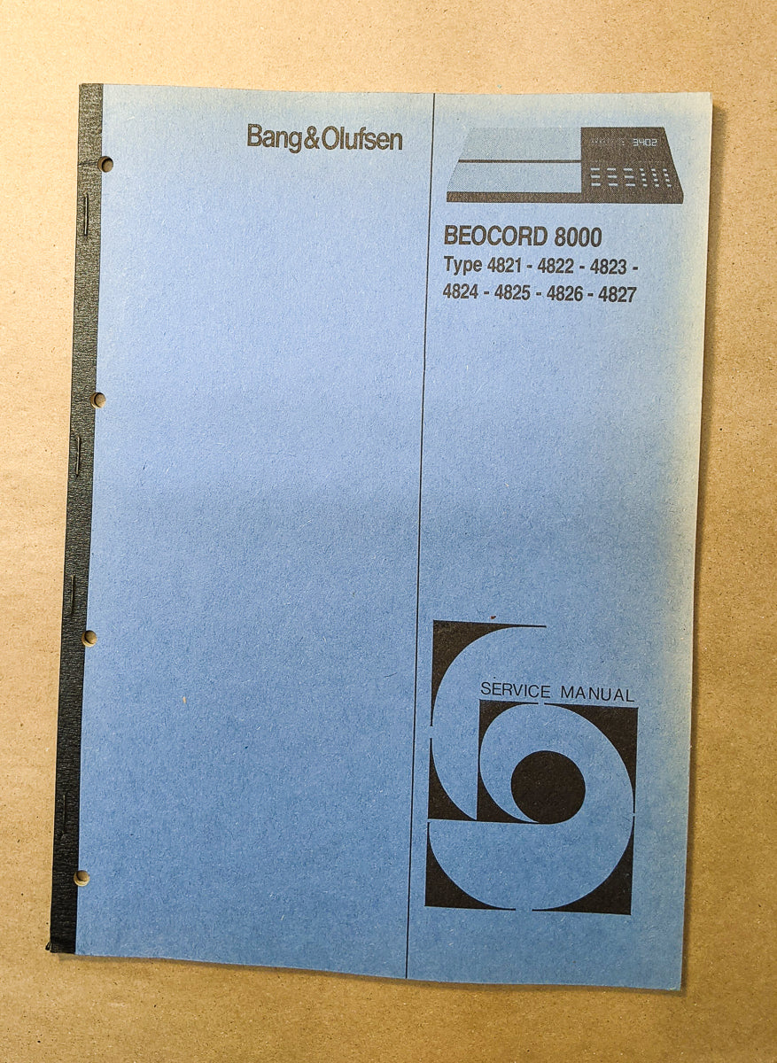 B&O Bang Olufsen Beocord 8000 Cassette Service Manual *Original* #2