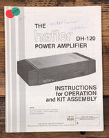 Hafler DH-120 Amplifier Assembly and Operation Manual  *Original*