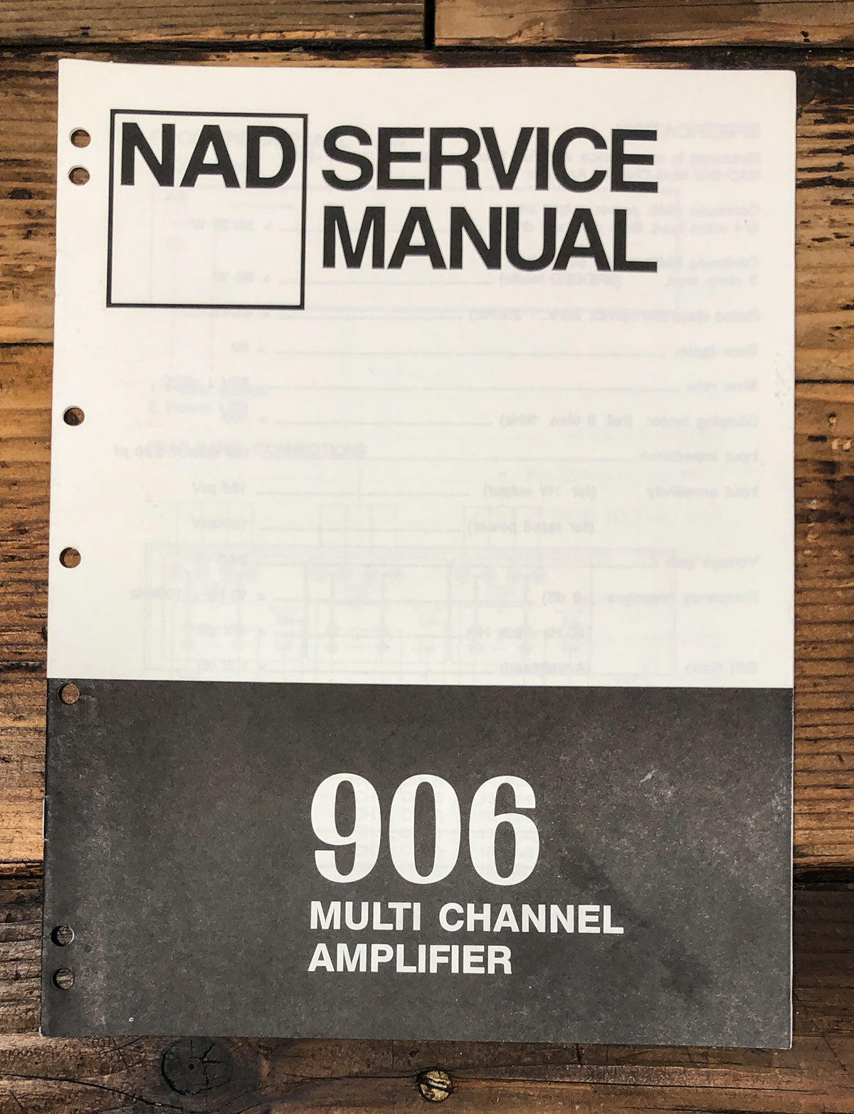 NAD Model 902 Amplifier Service Manual *Original*