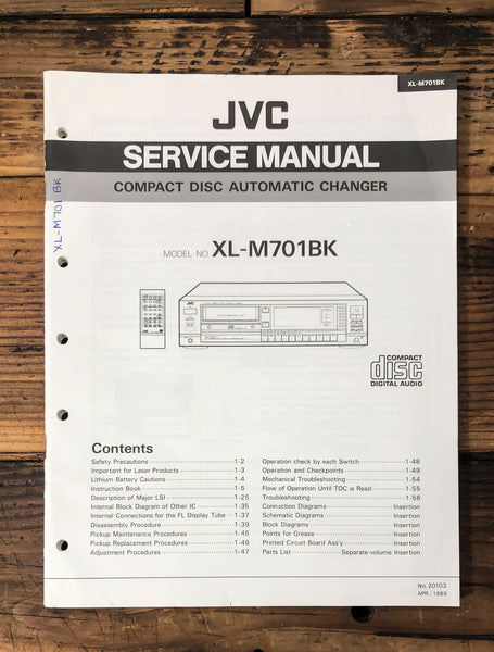 JVC XL-M701 BK CD Player  Service Manual *Original*