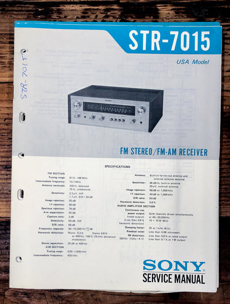 Sony STR-7015 Receiver  Service Manual *Original*