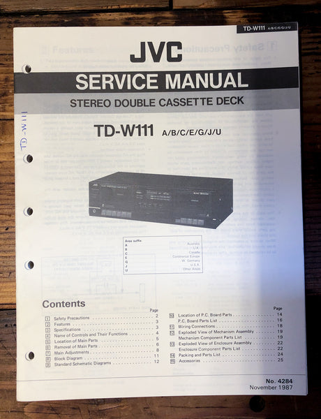 JVC TD-W111   Service Manual *Original*