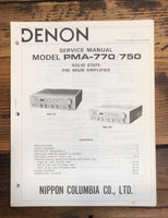 Denon PMA-750 PMA-770 Amplifier  Service Manual *Original*