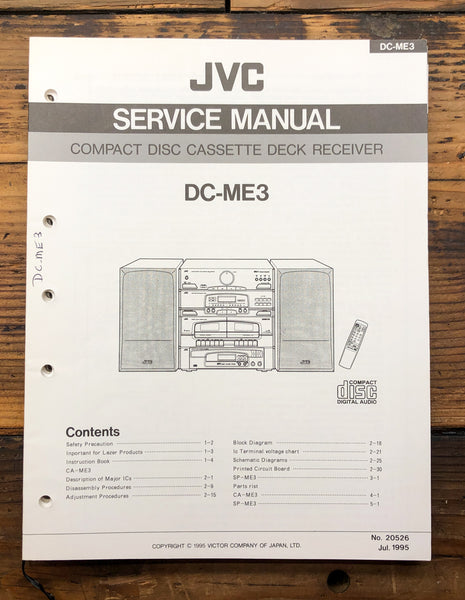 JVC DC-ME3 Stereo  Service Manual *Original*