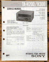 Sony TA-H200 TA-H300 Stereo  Service Manual *Original*