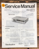Technics RS-M273 Cassette  Service Manual *Original*