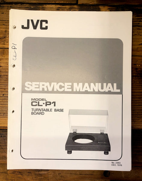 JVC CL-P1 Record Player / Turntable  Service Manual *Original*