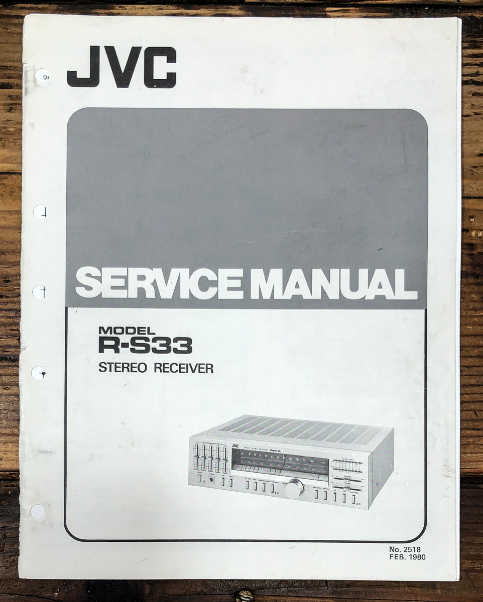 JVC R-S33 Receiver Service Manual *Original*