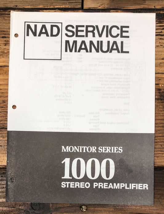 NAD Model 906 Amplifier Service Manual *Original*