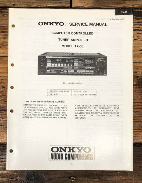 Onkyo TX-65 Receiver Service Manual *Original*