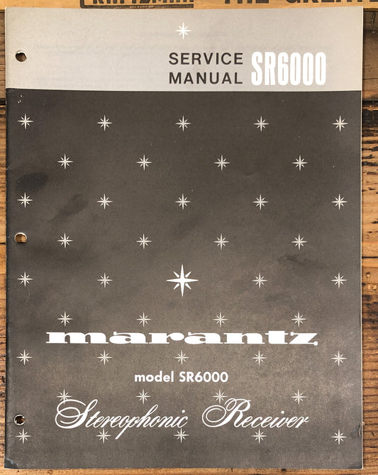 Marantz SR6000 SR-6000 Receiver Service Manual *Original*