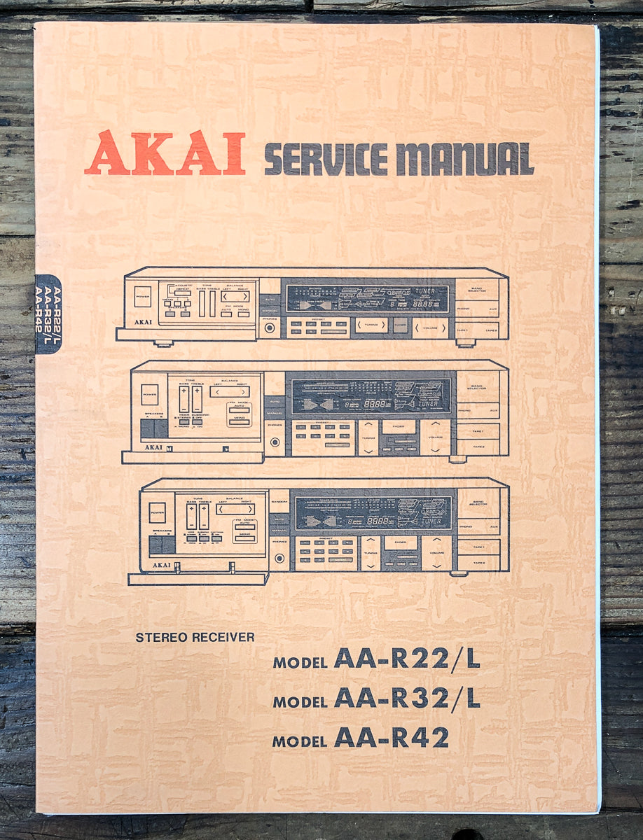Akai AA-R22 AA-R32 AA-R42 Receiver Service Manual *Original*
