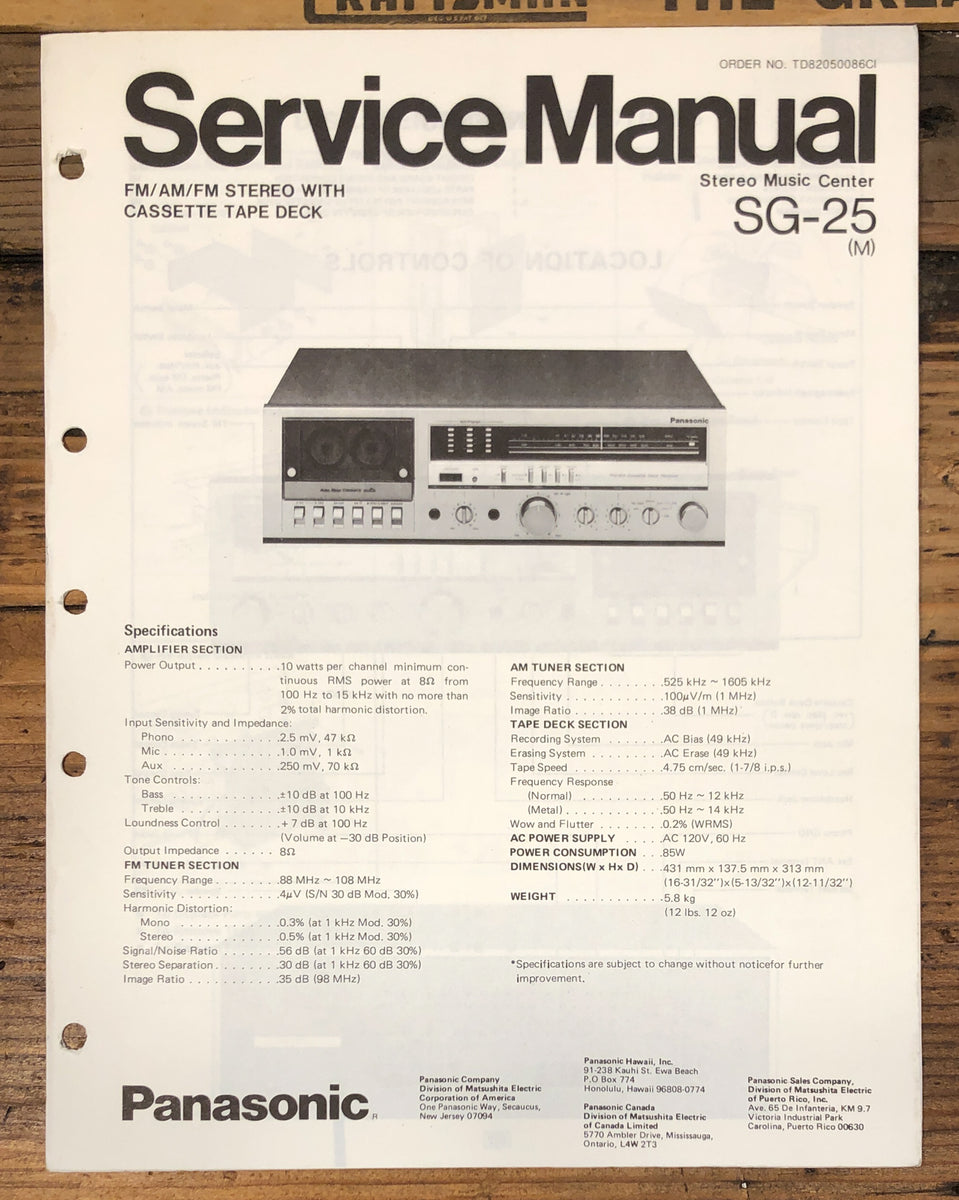 Service Manual – Vintage Audio Store - Vintage Service Manuals, Stereo ...